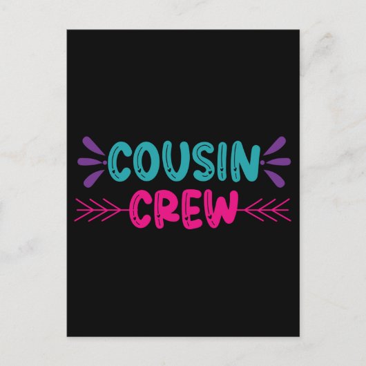 Cute Cousin Crew Briefkaart (Voorkant)