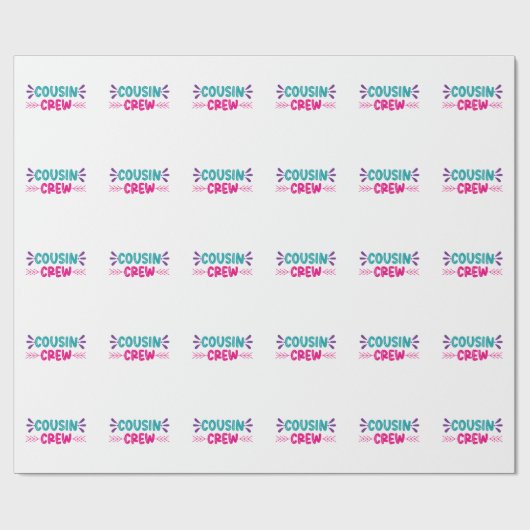 Cute Cousin Crew Cadeaupapier (Vlak)