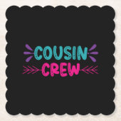 Cute Cousin Crew Kartonnen Onderzetters (Voorkant)