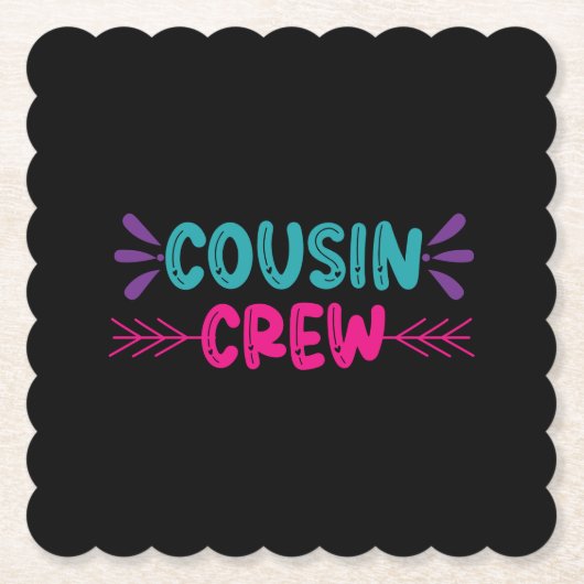Cute Cousin Crew Kartonnen Onderzetters (Voorkant)