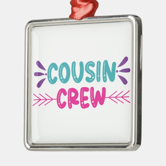 Cute Cousin Crew Metalen Ornament (Links)