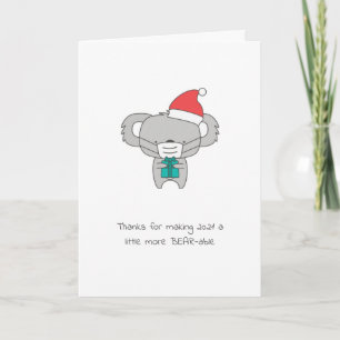Cute Covid-kerstkaart - Persoonlijk Feestdagen Kaart