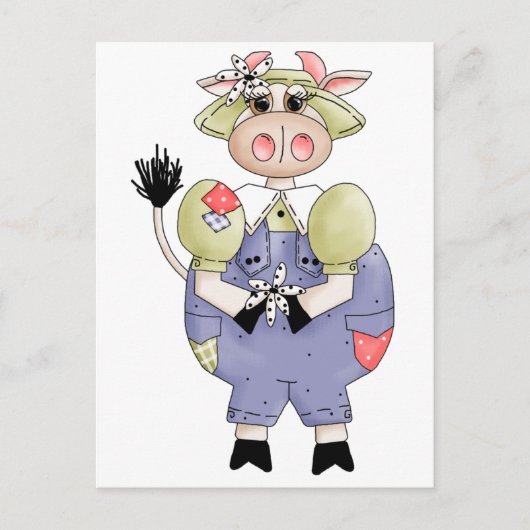 Cute Cow Briefkaart (Voorkant)