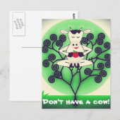 Cute Cow Briefkaart (Voorkant / Achterkant)