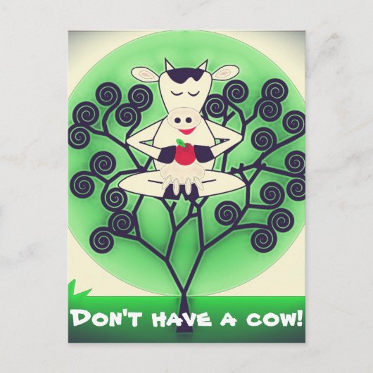 Cute Cow Briefkaart (Voorkant)
