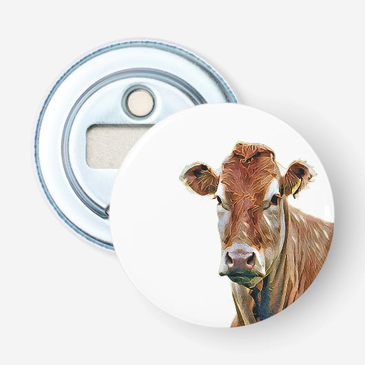CUTE COW BUTTON FLESOPENER (Voorkant)