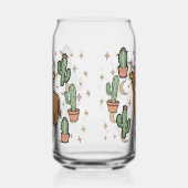 Cute Cow & Cactus Glas Can Drinkware Set (Links)
