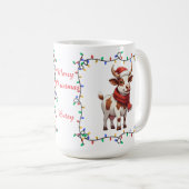 Cute Cow Christmas Mug Koffiemok (Voorkant rechts)