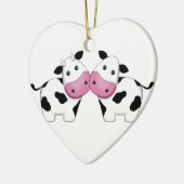 Cute Cow Couple Keramisch Ornament (Links)
