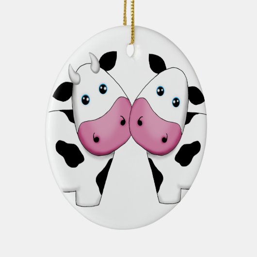 Cute Cow Couple Ornament (Rechts)
