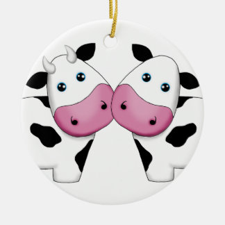 Cute Cow Couple Ornament
