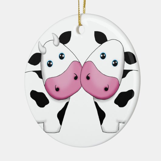 Cute Cow Couple Ornament (Links)