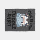 Cute Cow Couple This Is Our Cuddle Fleece Deken (Voorkant (Horizontaal))