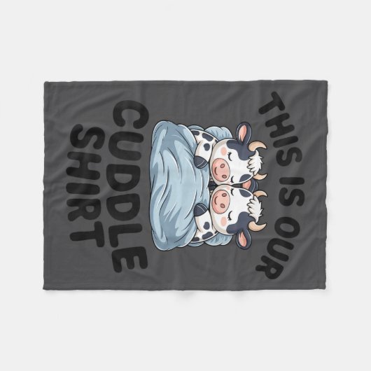 Cute Cow Couple This Is Our Cuddle  Fleece Deken (Voorkant (Horizontaal))