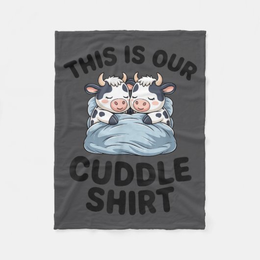 Cute Cow Couple This Is Our Cuddle Fleece Deken (Voorkant)