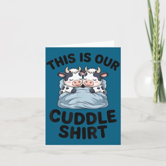 Cute Cow Couple This Is Our Cuddle Kaart (Voorkant)