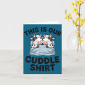 Cute Cow Couple This Is Our Cuddle Kaart (Gele Bloem)