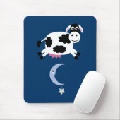 Cute Cow die over de moonmuis is gesprongen Muismat (Met muis)