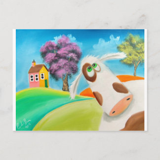 CUTE COW FACE Gordon Bruce art Briefkaart