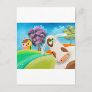 CUTE COW FACE Gordon Bruce art Briefkaart