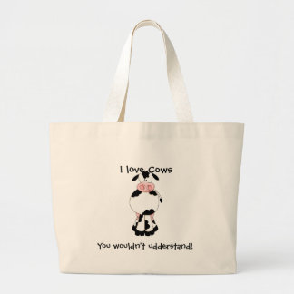 Cute Cow Grote Tote Bag