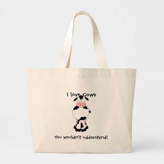 Cute Cow Grote Tote Bag (Voorkant)