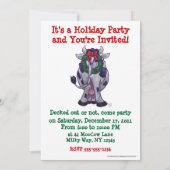 Cute Cow Holiday Party nodigt uit Kaart (Achterkant)
