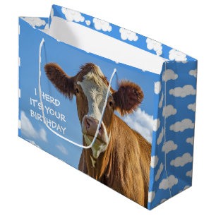 Cute Cow, ik heb gehoord dat het jouw geboorte gro Groot Cadeauzakje