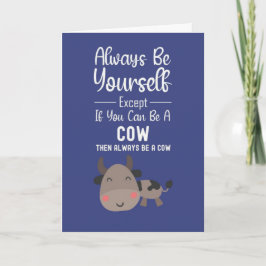 Cute Cow Lover Cards Funny Farm Animals Humor Kaart