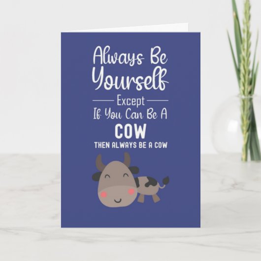 Cute Cow Lover Cards Funny Farm Animals Humor Kaart (Voorkant)