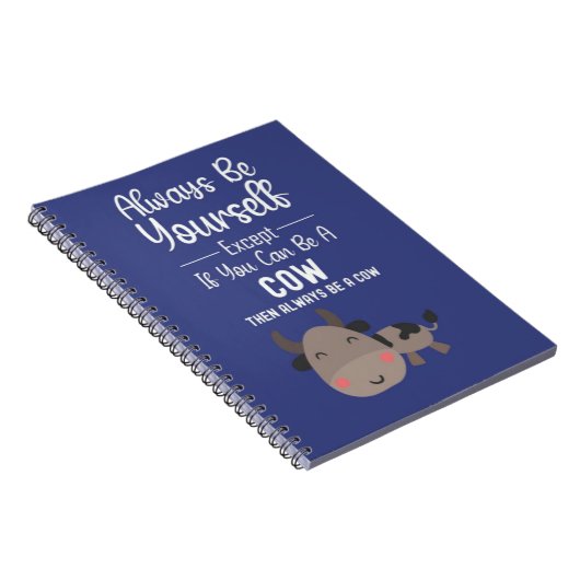 Cute Cow Lover Gifts Funny Farmer Farm Animal Notitieboek (Rechterzijde)