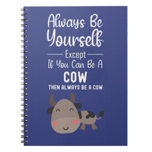 Cute Cow Lover Gifts Funny Farmer Farm Animal Notitieboek (Voorkant)