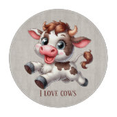 Cute cow lovers customizable snijplank (Voorkant)