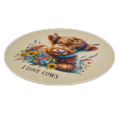 Cute cow lovers customizable snijplank (Hoek)