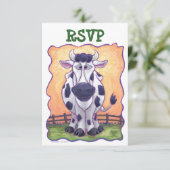 Cute Cow Party Center RSVP (Staand voorkant)