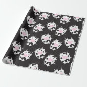 Cute Cow Pattern Cadeaupapier (Uitgerold)