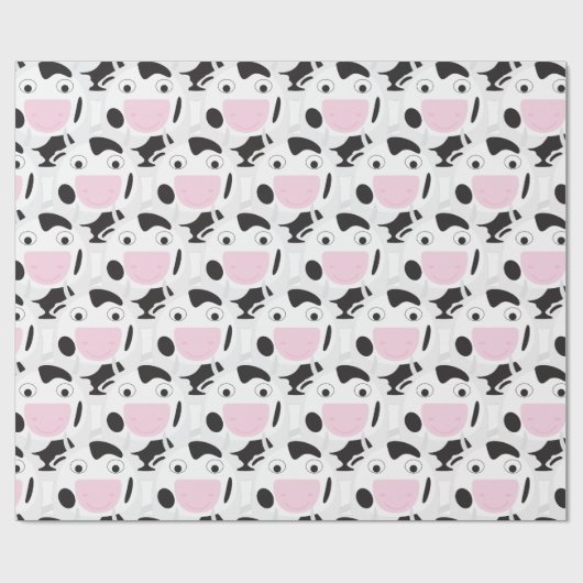 Cute Cow Pattern Cadeaupapier (Vlak)