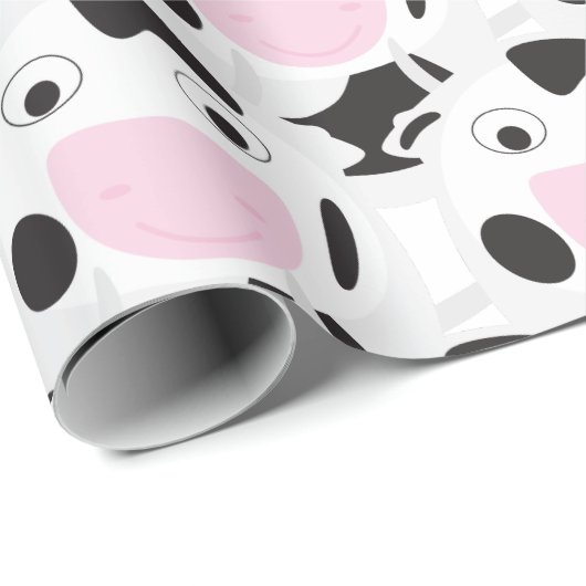 Cute Cow Pattern Cadeaupapier (Rol Hoek)