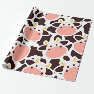 Cute Cow Pattern Cadeaupapier