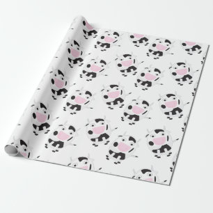 Cute Cow Pattern Cadeaupapier