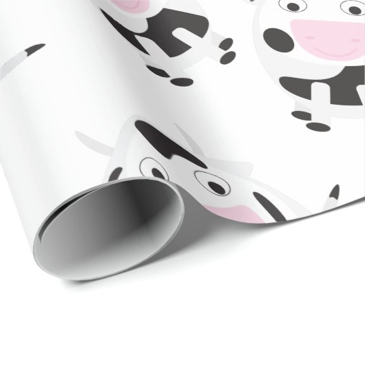 Cute Cow Pattern Cadeaupapier (Rol Hoek)