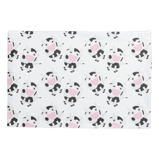 Cute Cow Pattern Kussensloop (Achterkant)