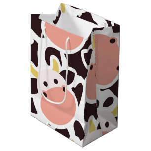 Cute Cow Pattern Medium Cadeauzakje