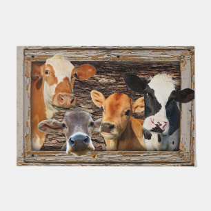 Cute Cow Peking Doormat Funny Farmhouse Doormat Deurmat