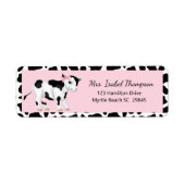 Cute Cow Print Cow  Address Label (Voorkant)