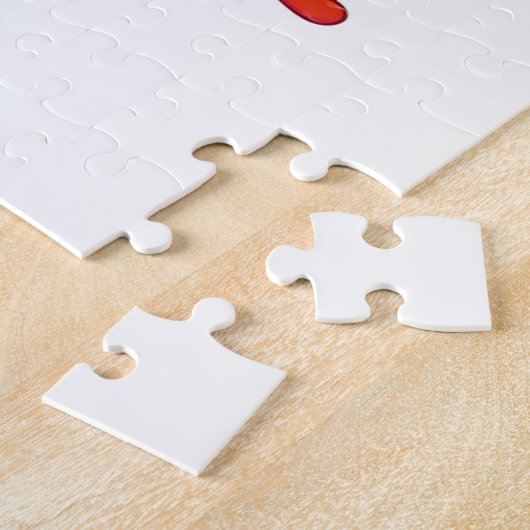 Cute Cow Red Hearts Puzzles  Legpuzzel (Zijkant)