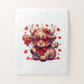 Cute Cow Red Hearts Puzzles  Legpuzzel (Verticaal)