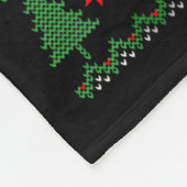 Cute Cow Santa Christmas Lights Ugly Xmas Sweater  Fleece Deken (Hoek)