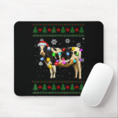 Cute Cow Santa Christmas Lights Ugly Xmas Sweater  Muismat (Met muis)