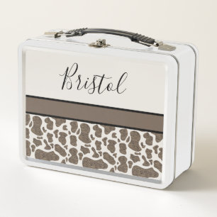 Cute Cow Spots Animal Print Jouw naam